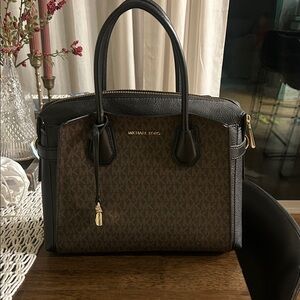Michael Kors Black and Brown Satchel